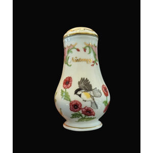 LENOX black-capped Chickadee Bird Nutmeg Jar Container 1994